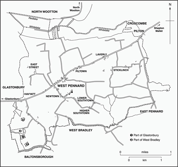 map of the parish of west pennard and sticklynch
